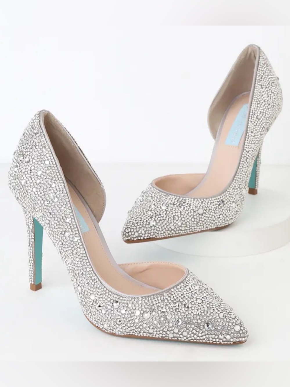 Betsey Johnson Hazil rhinestone heels NWT